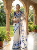 Serene Saree in Indigo Bloom